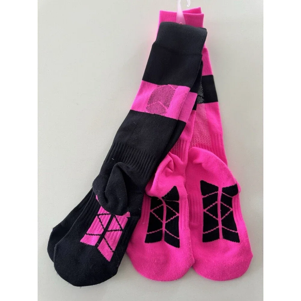 ProCat Puma Small Kids' Over the Knee Athletic Socks 2 Pair Pink Set & Black Set